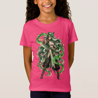Smaragd-Schlangengöttin Fantasy-T-Shirt T-Shirt
