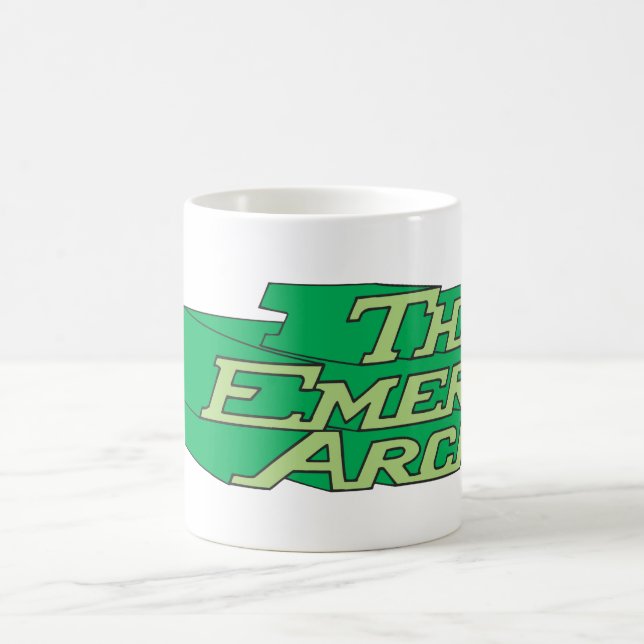Smaragd-Schütze-Logo Kaffeetasse (Mittel)