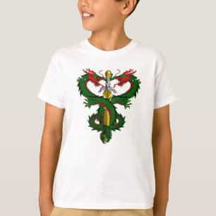 Smaragd-Schwertwappen des Feuerdrachens T-Shirt