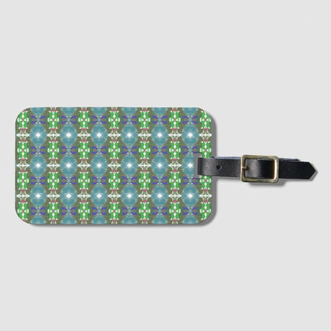 Smaragd-Tiden-Kaleidoskop Gepäckanhänger (Vorderseite (Horizontal))