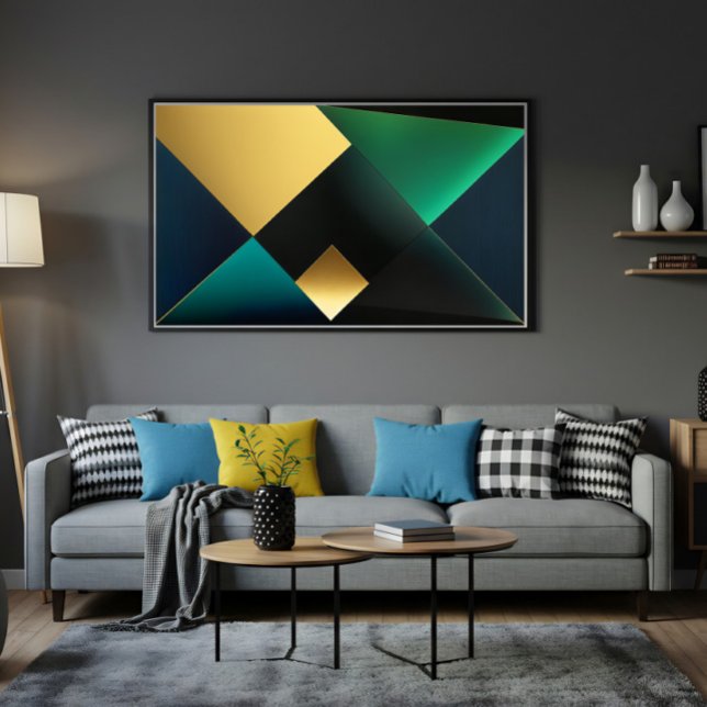 Smaragd- und Gold-Geometrie-Harmonie Poster (Von Creator hochgeladen)