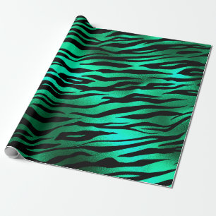 Smaragd- und Gold-Safari-Serie Design 10 Geschenkpapier
