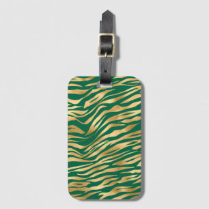 Smaragd- und Gold-Safari-Serie Design 2 Gepäckanhänger
