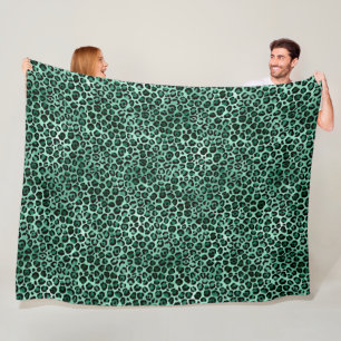 Smaragd- und Gold-Safari-Serie Design 9 Fleecedecke