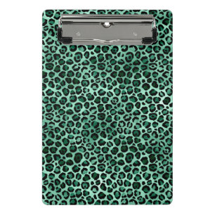 Smaragd- und Gold-Safari-Serie Design 9 Mini Klemmbrett