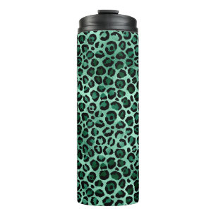 Smaragd- und Gold-Safari-Serie Design 9 Thermosbecher