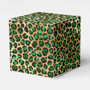 Smaragd- und Gold-Safari-Serien-Design 8 Geschenkschachtel