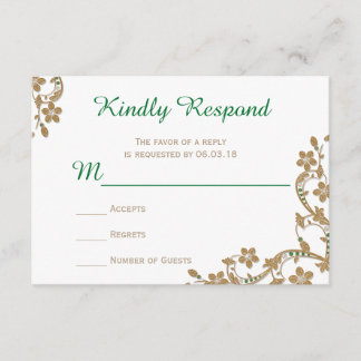 Smaragd-und Goldhochzeit UAWG RSVP Karte