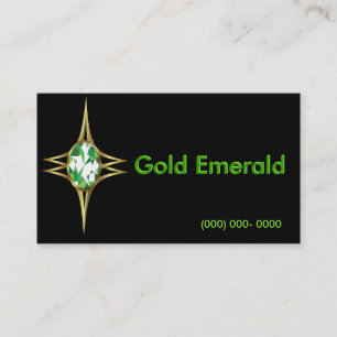 Smaragd-und Goldlogo-Visitenkarte Visitenkarte