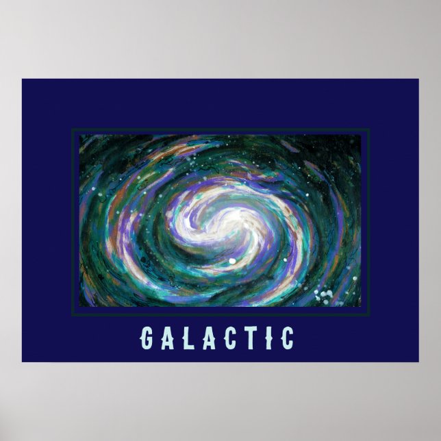 Smaragd und Lila Galaxie Poster (Vorne)