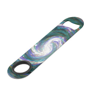 Smaragd und Lila Galaxie Speedflaschenöffner