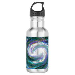 Smaragd und Lila Galaxie Trinkflasche