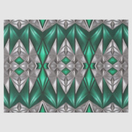 Smaragd und silber modernes Muster Seidenpapier