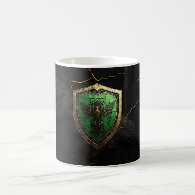 Smaragd-Wächter-Adler-Fantasie Kaffeetasse (Mittel)