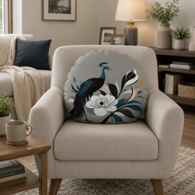 Smaragd Wirbelwind Rundes Kissen (Emerald Whirlwind Round Pillow
)