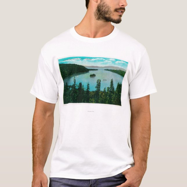 Smaragdbucht-Ansicht über See TahoeLake Tahoe, CA T-Shirt (Vorderseite)