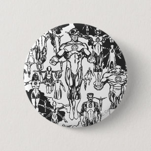 Smaragddämmerungs-Abdeckung, Schwarzweiss Button