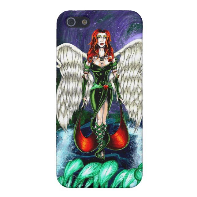 Smaragdengel iPhone 5/5s Mattfall durch "CaseSavvy Hülle (Hinten)