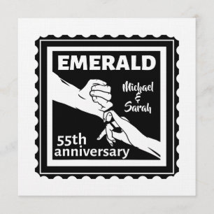 Smaragdfarbene Hochzeitsjubiläum 55 Jahre Einladung