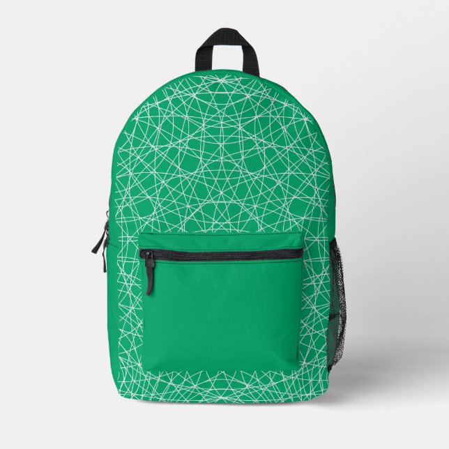 Smaragdgeometrischer Rucksack - Anpassbar (Vorderseite)