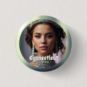 Smaragdglanz-Pageant-Button-Pin mit individuellem  Button