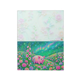 Smaragdglas-Schwein-Notizblock Notizblock