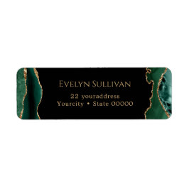 Smaragdgrün agdfarbenes Rücksendezeichen