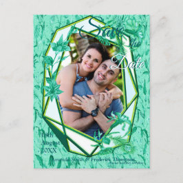 Smaragdgrün auf einer Skulpturenstruktur Ankündigungspostkarte