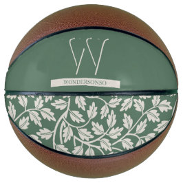 Smaragdgrün Blumen Spiel Basketball