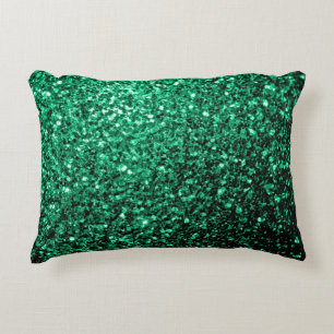 Smaragdgrün falscher Glitter funkelt Dekokissen