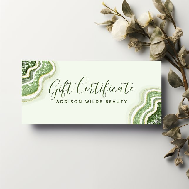 Smaragdgrün Glitter Achat Geode Geschenkgutschein (Von Creator hochgeladen)