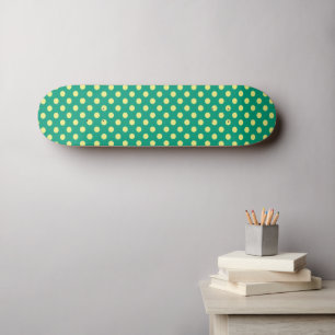 Smaragdgrün mit gelben Polka-Punkten von STaylor Skateboard
