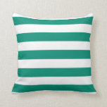 Smaragdgrün-mutiges gestreiftes Kissen<br><div class="desc">Mutiges gestreiftes Wurfskissen des Smaragdgrüns. Gemacht im USA von der Qualitätsbaumwolle. Dekorative Kissen der großen Streifen in den zeitgenössischen Farben.</div>