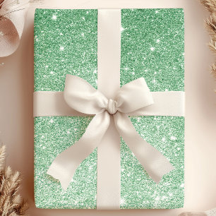 Smaragdgrün Ombre Glitter Geschenkpapier