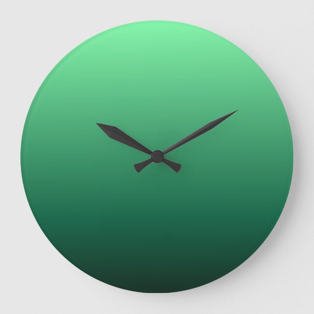Smaragdgrün-Töne  Große Wanduhr (Vorderseite)