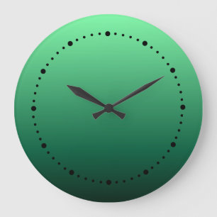Smaragdgrün-Töne  Große Wanduhr