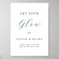 Smaragdgrün Vintage-Botanik Lass Liebe Leuchten