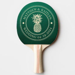 Smaragdgrüne Ananas Hochzeitsnamen Tischtennis Schläger
