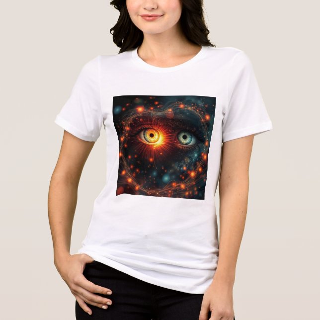 smaragdgrüne Augen Tri-Blend Shirt (Vorderseite)