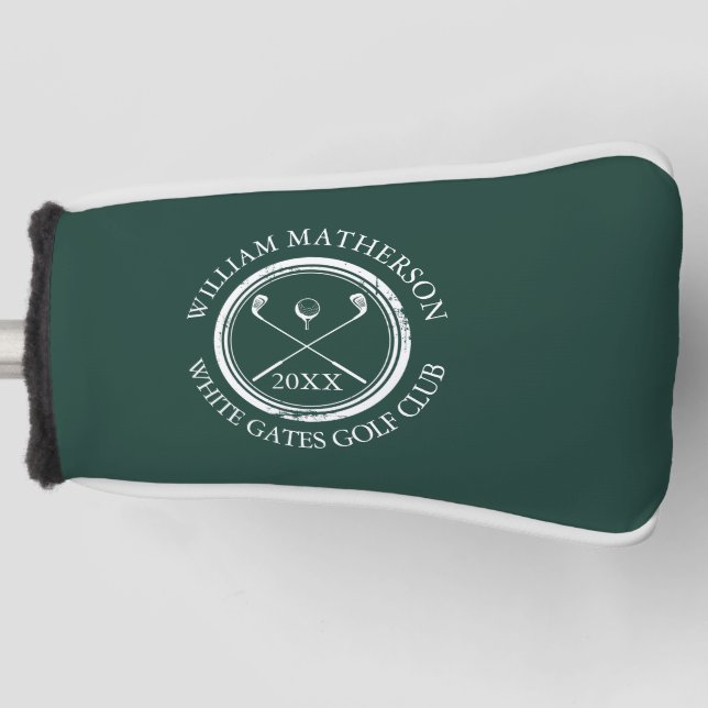 Smaragdgrüne benutzerdefinierte Golfer und Clubdat Golf Headcover (Vorderseite)