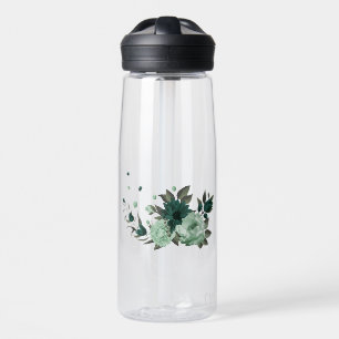 smaragdgrüne Blume botanisch Trinkflasche