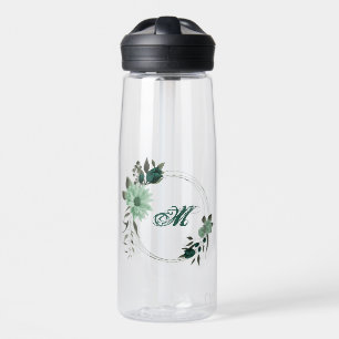 smaragdgrüne Blume botanisch Trinkflasche