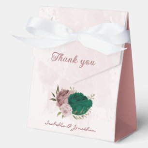 Smaragdgrüne Blume Hochzeit Geschenkschachtel