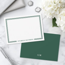 Smaragdgrüne elegante Monogramm