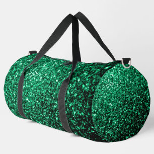 Smaragdgrüne falsche Glitter-Funkeln Duffle Bag