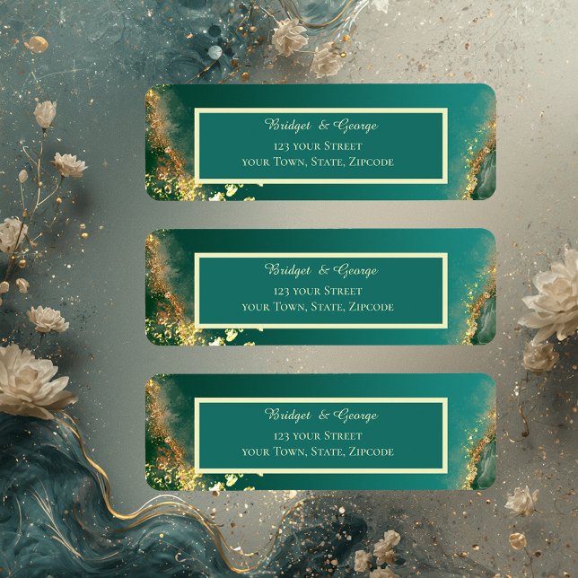 Smaragdgrüne Goldschmucktöne Hochzeit (Von Creator hochgeladen)