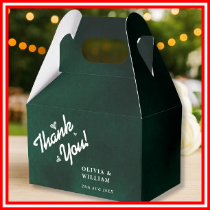 Smaragdgrüne Hochzeit Danke Geschenkschachtel