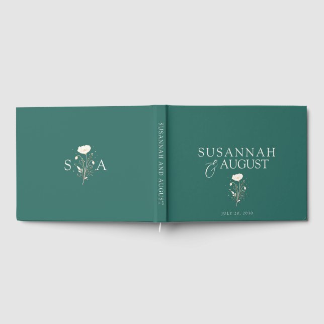 Smaragdgrüne Hochzeit  Gästebuch (Voll)