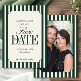 Smaragdgrüne Hochzeit im Stil des alten Geldes Save The Date