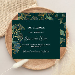 Smaragdgrüne Hochzeit Save-the-Date-Karte Flyer